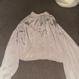 Elegant Cream Satin Blouse by H&M